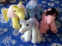 Crocheted Ponies