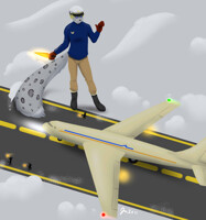 Helping out at Heathrow