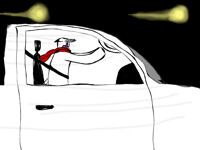 Raz Riding Shotgun