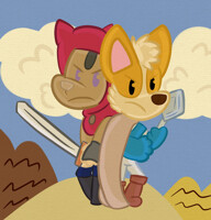 Ophelia the Thief and Cosmin the Cleric!