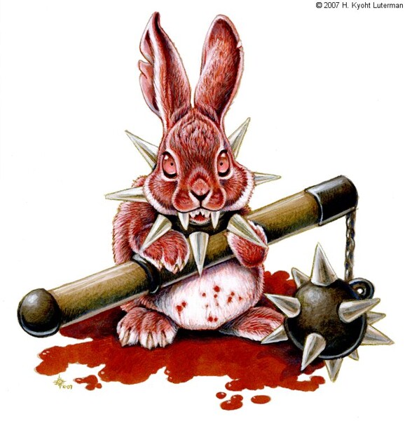 Killer Rabbit Temporary Tattoo – Fade Away Tattoo