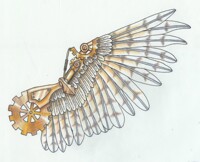 steampunk owl armor - wings