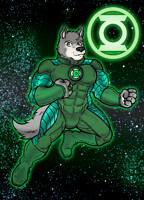 Green Lantern fursona by Furnygma