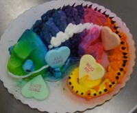 Rainbiw Chameleon Cupcake