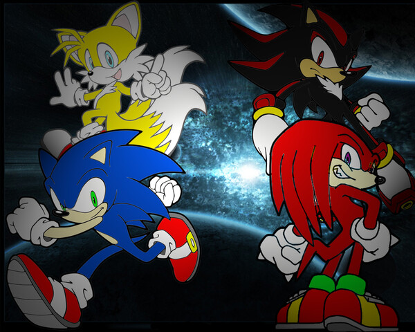 Sonic - Mephiles, Silver, Shadow and Knuckles by KyuuketsukiVentus -- Fur  Affinity [dot] net