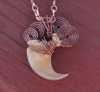 Copper SunRise Lion Claw Pendant and Necklace