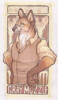 Gray Muzzle Sepia Badge [C]