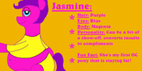 My OC Pony Jasmine Bio
