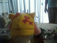Fluttershy fleece hat complete