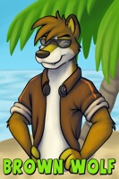 Brown Wolf Badge