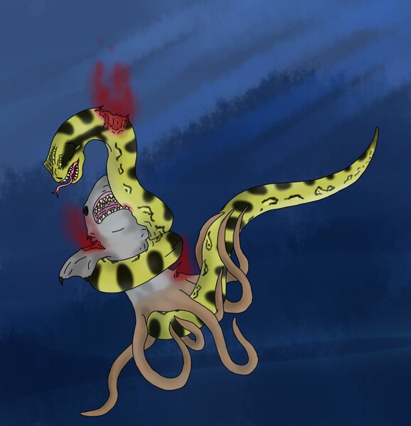 piranhaconda cartoon