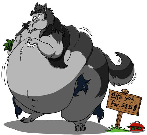 To be a fat werewolf is a good business by HectortheWolf.