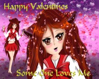 Happy Valentines Cat girl
