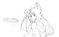 Rain Frisbee Fun by Kendel