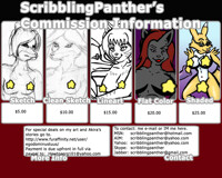 (old outdated)ScribblingPanther's Commission sheet! (general