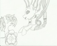 showdowh with Glados pony