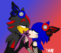 Sonadow kiss by Pixeloze -- Fur Affinity [dot] net