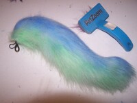 Green and blue rave tail