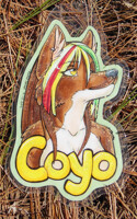 Coyo Sparkle Headshot Badge -Commission-