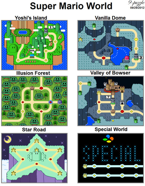 Super Mario World Level Maps Super Mario World. *Zoomed In Maps Screens* By 9-Puzzle -- Fur Affinity  [Dot] Net