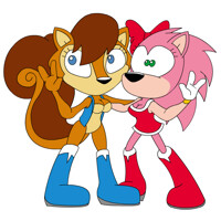 Fur Fighters Amy the Hedgehog and Sally the Squirrel