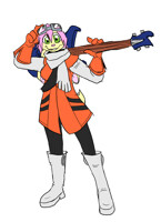 Zeek cosplays Haruko Haruhara