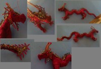Large Red Oriental Dragon