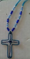 Blue Cross Necklace
