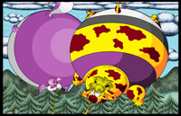Toon Balloon Jenny And Fifi Le Fume. 2010.