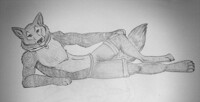Lounging Wolfy Sketch