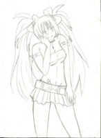 demon girl drawing