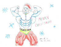 Santa Muscle Bear