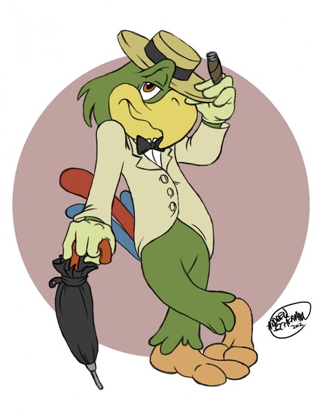 75637 - safe, artist:kurokuma824, josé carioca (disney), bird, parrot,  anthro, disney, mickey and friends, the three caballeros, 2d, baby, cute,  diaper, feathers, front view, green feathers, looking at you, male,  smiling, smiling