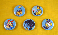 Electric Type Pokemon Button Set