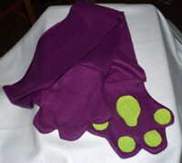 Fleece Scarf with PAW POCKETS