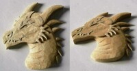 Wooden Dragon Bust WIP