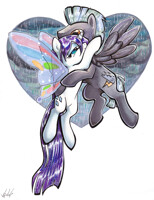 Rarity and Thunderlane in the Rain 