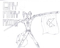 Gay Furry Pride (line art)