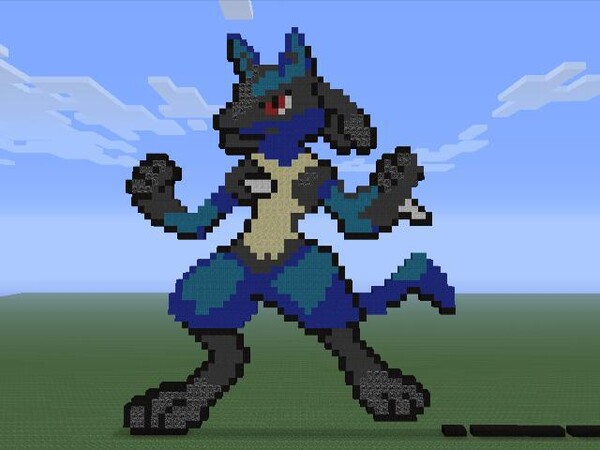 I did a lucario pixel art how good? 1-10 : r/MandJTV