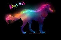 Starry Glow Wolf Adoptable (Sold)