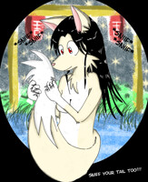 Aiko tail sniffing